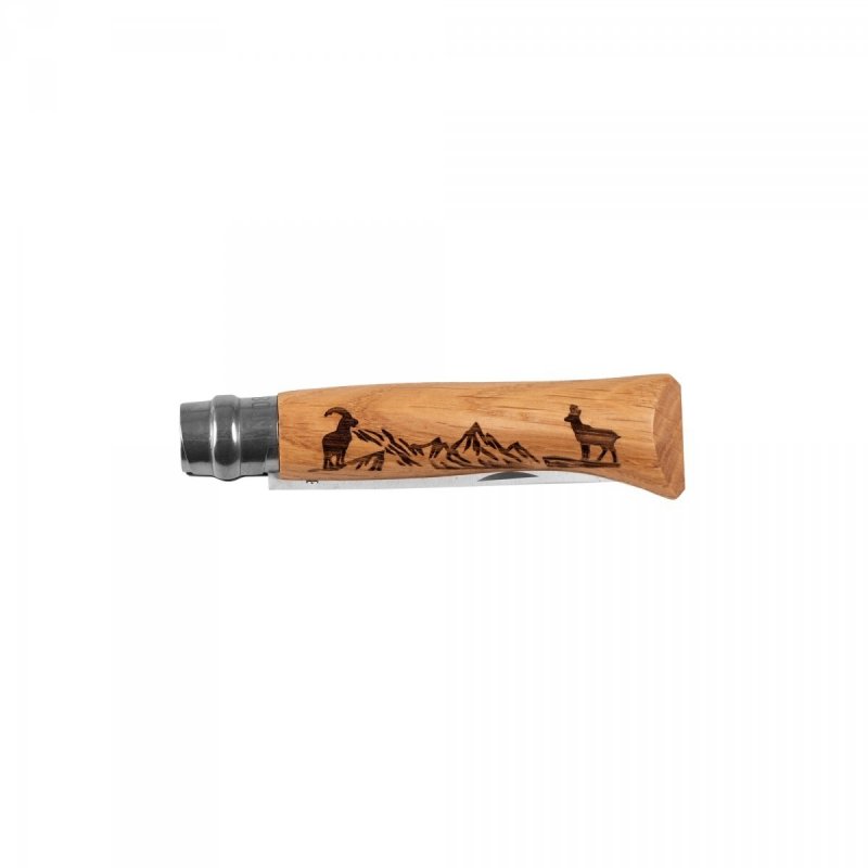 Nóż Opinel 8 inox dąb seria Animal - kozica