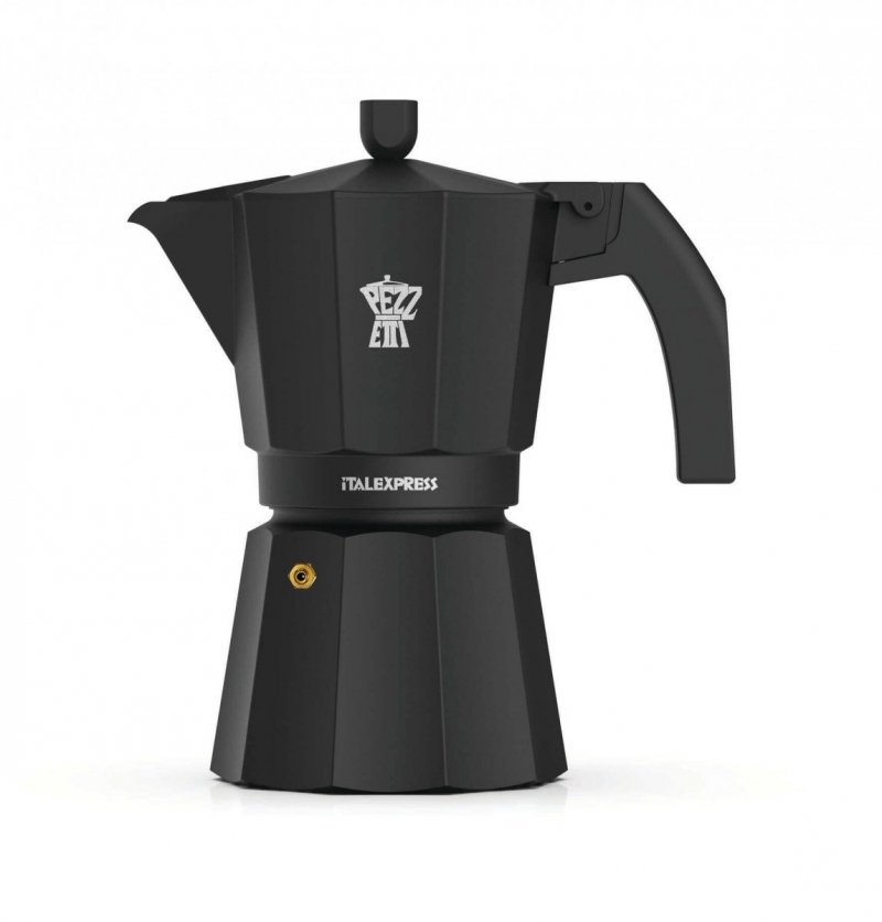 PEZZETTI ITALEXPRESS Emaliowana Kawiarka (3 Filiżanki) - Czarny Italexpress