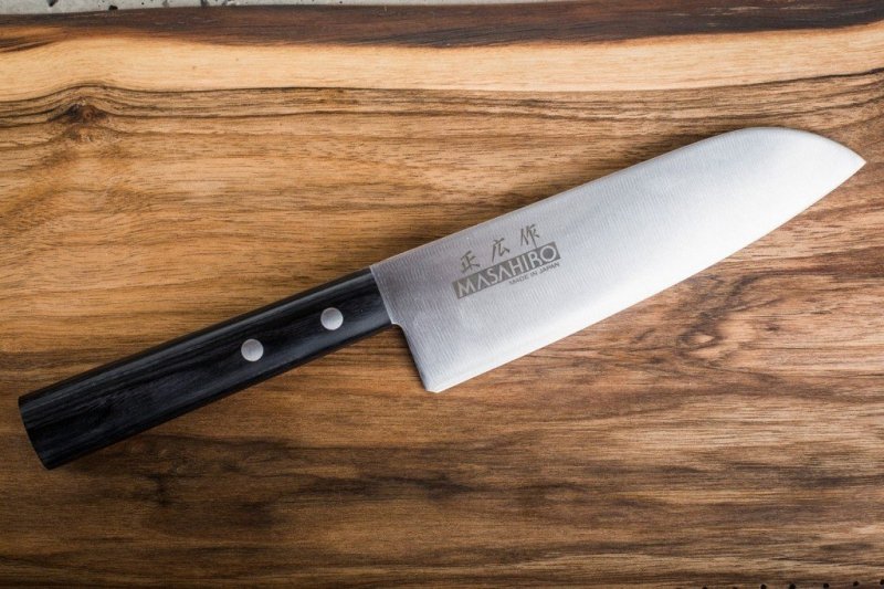 Nóż Masahiro Sankei Santoku 165mm czarny [35841]
