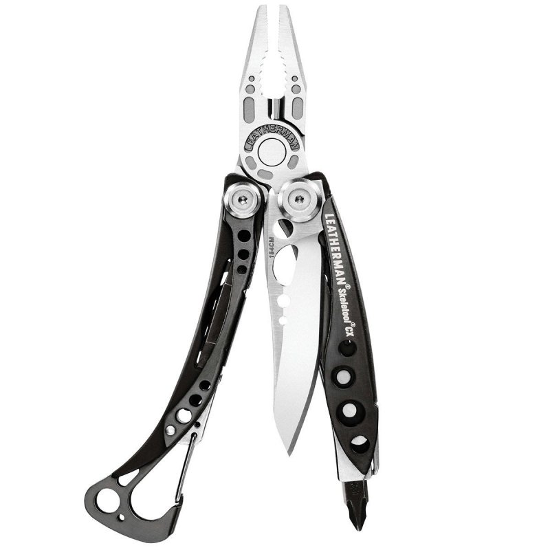 Leatherman Skeletool CX 830923 - Lekki multitool, stal 154CM, otwieracz do kapsli, do survivalu i codziennego użytku - 66 mm ostrze - Leatherman