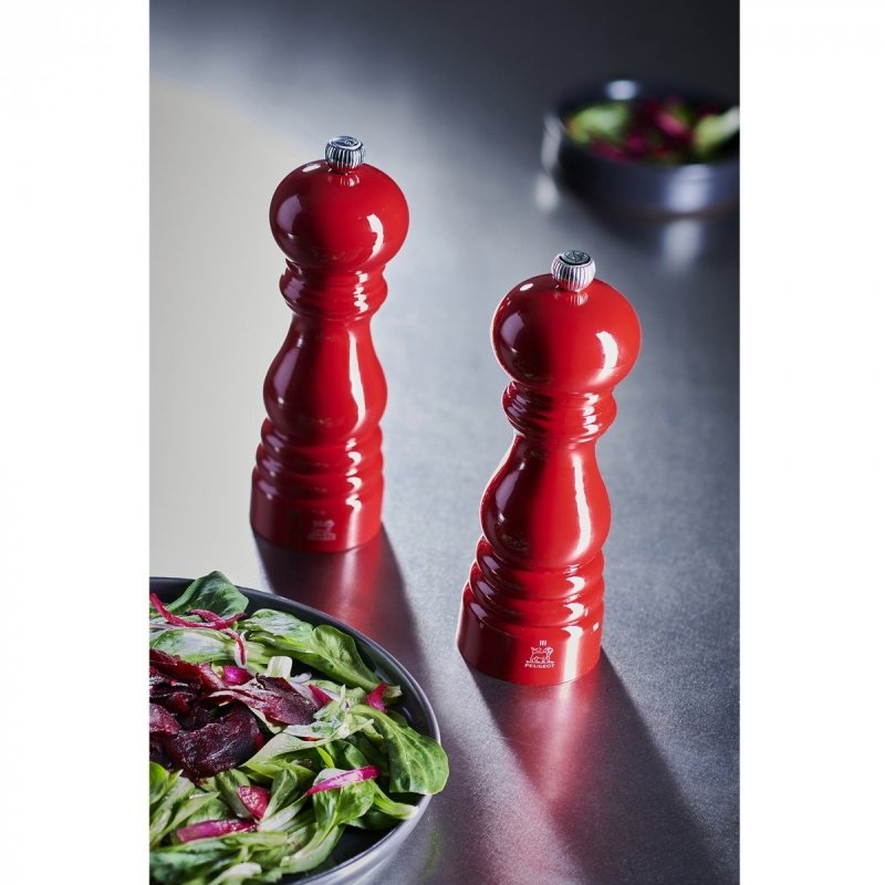 Paris Młynek do soli 18 cm Red Passion lacquer Peugeot