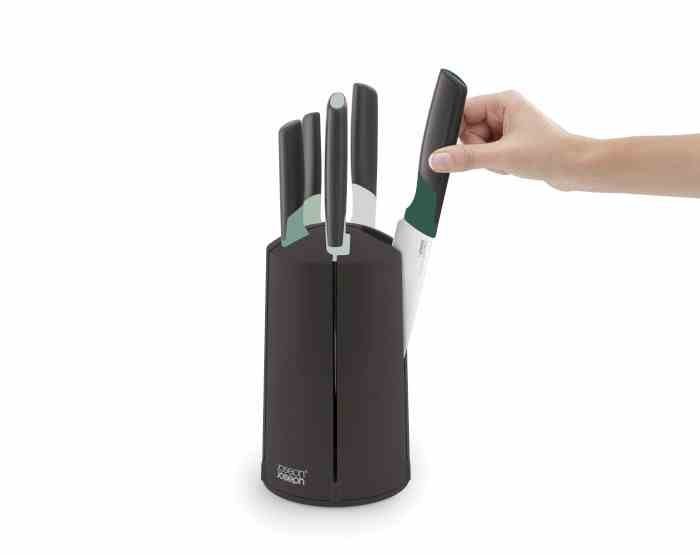 Joseph Joseph Zestaw 5 noży w bloku karuzeli Elevate™, Sage