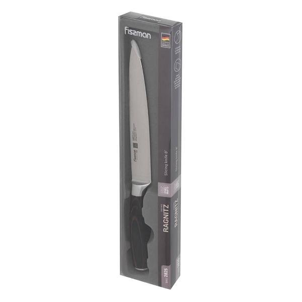 Nóż santoku Fissman Ragnitz 20 cm - stal, drewno, zmywarka