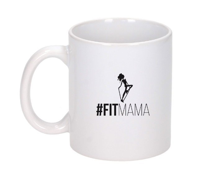 Kubek biały "#Fitmama"