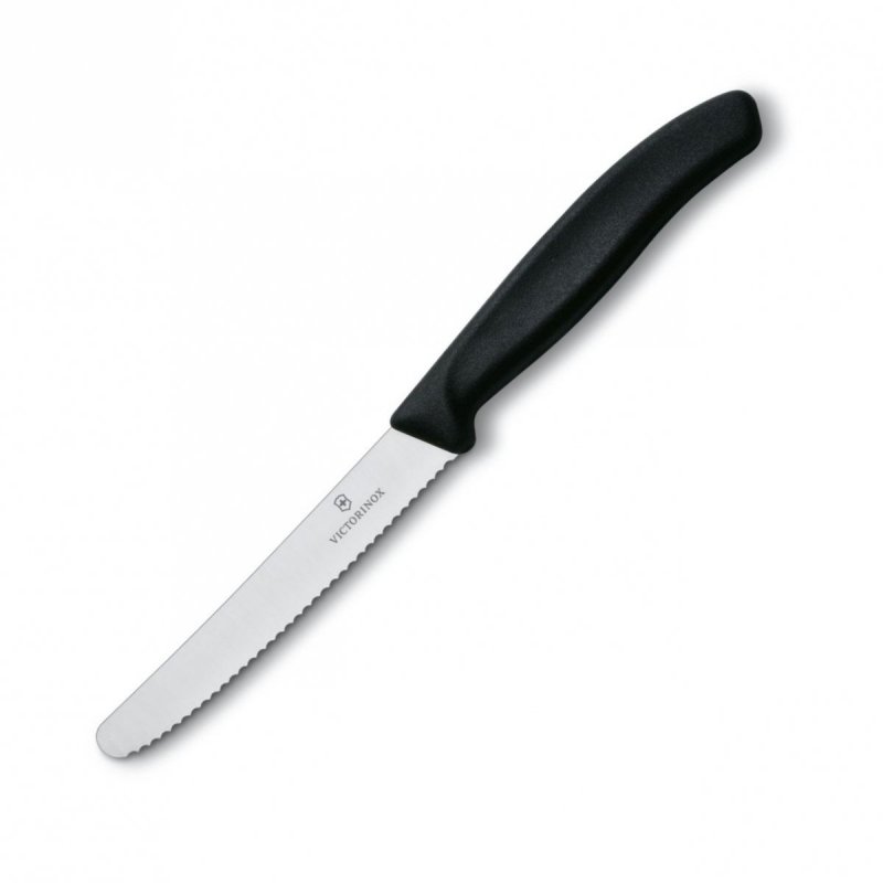 Nóż do obierania Victorinox 6.7833 - Ząbkowane ostrze, ergonomiczna rękojeść, do owoców i warzyw z miękką skórką - 11 cm