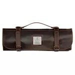 Forged Brązowe Skórzane Etui na Noże - Torba z Ręcznie Kutej Skóry