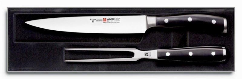 Wusthof Zestaw- nóż kuchenny 20 cm i widelec - Classic Ikon