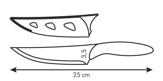Nóż antyadhezyjny kuchenny PRESTO TONE 13 cm Tescoma