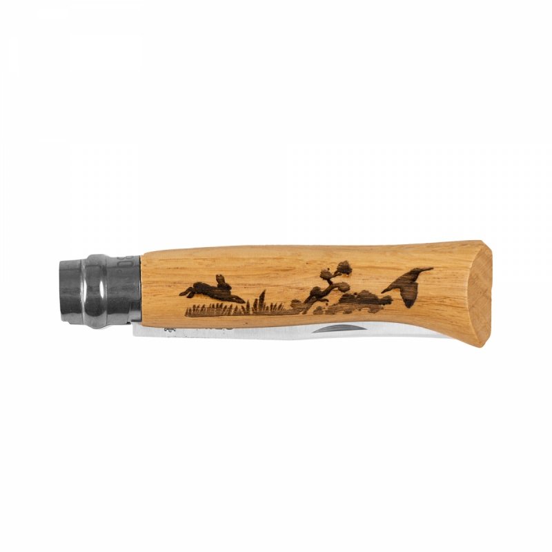 Nóż Opinel 8 inox dąb seria Animal - zając
