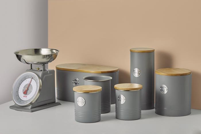 TYP-  Pojemnik na narzędzia kuchenne,szary, Living