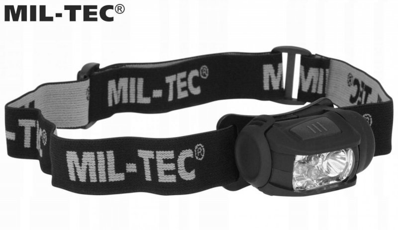 LATARKA CZOŁÓWKA Molle 4 kolory LED czarna Mil-Tec