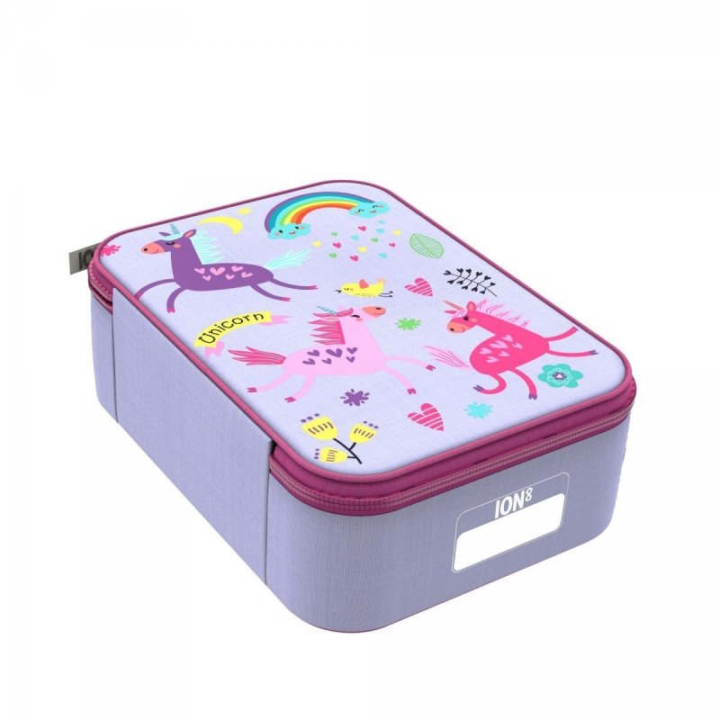 Torba na lunch Ion8 Unicorns - izolowana, z kieszenią na butelkę
