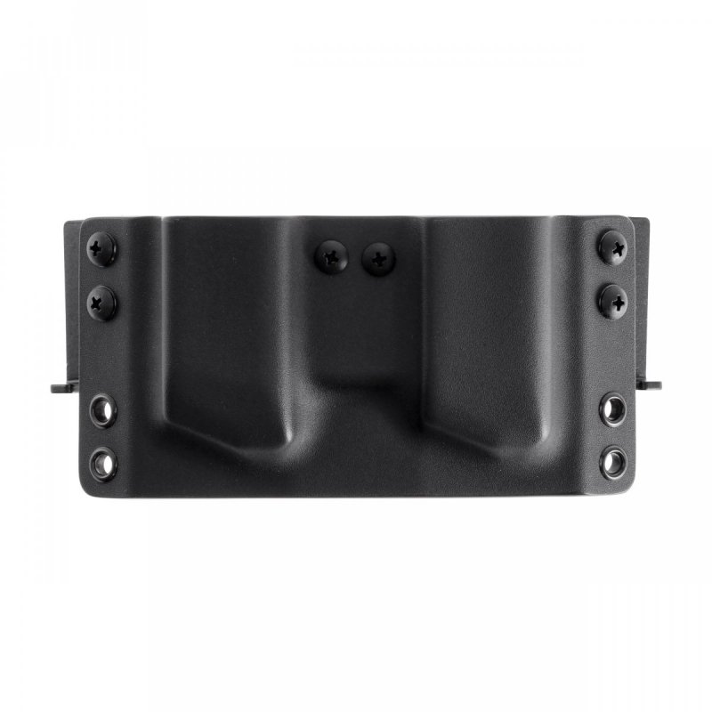 Ładownica podwójna RH Holsters OWB do Glock 17, bez sweatguardu, pas 40 mm, lewa, czarna