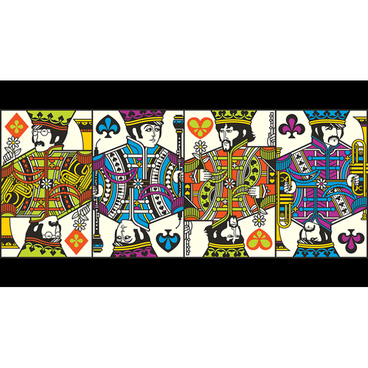 Karty do gry Theory11 The Beatles zielony - 52+2, 63,5x88,9mm, USA