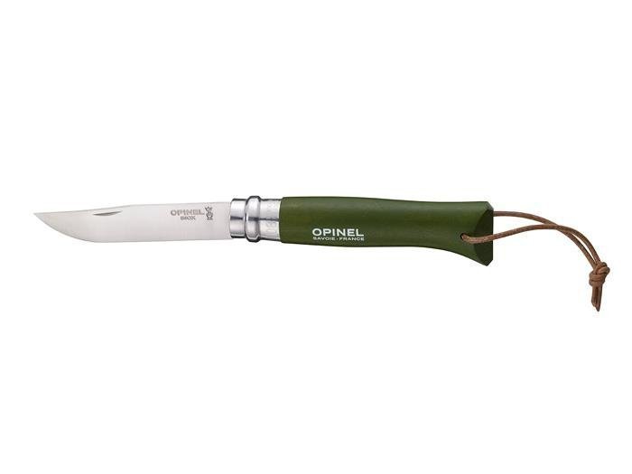 Nóż Opinel Colorama 08 Khaki 8,5 cm grab rzemień