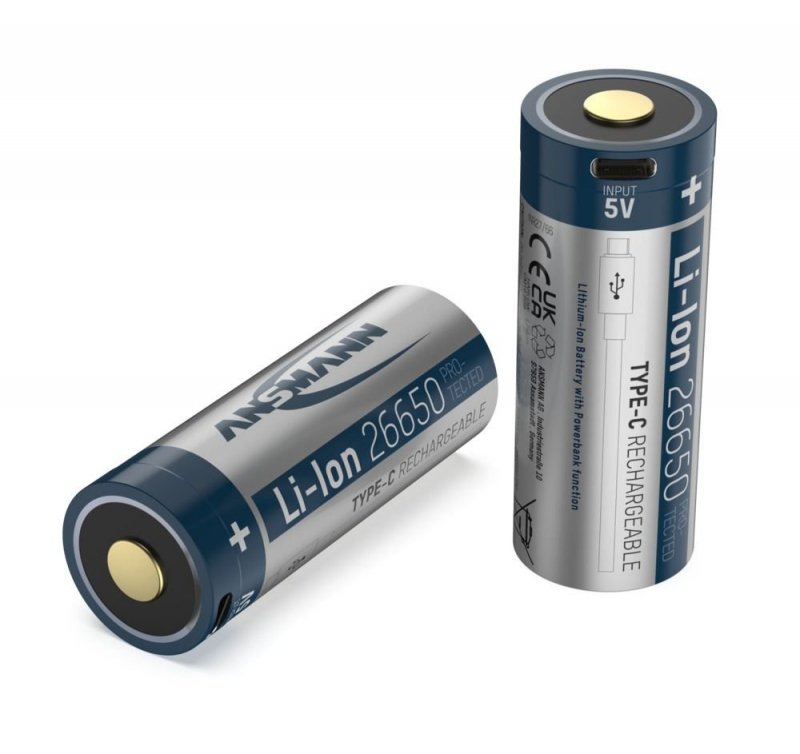 Akumulator Ansmann Li-Ion 26650 typ 5100 z USB-C