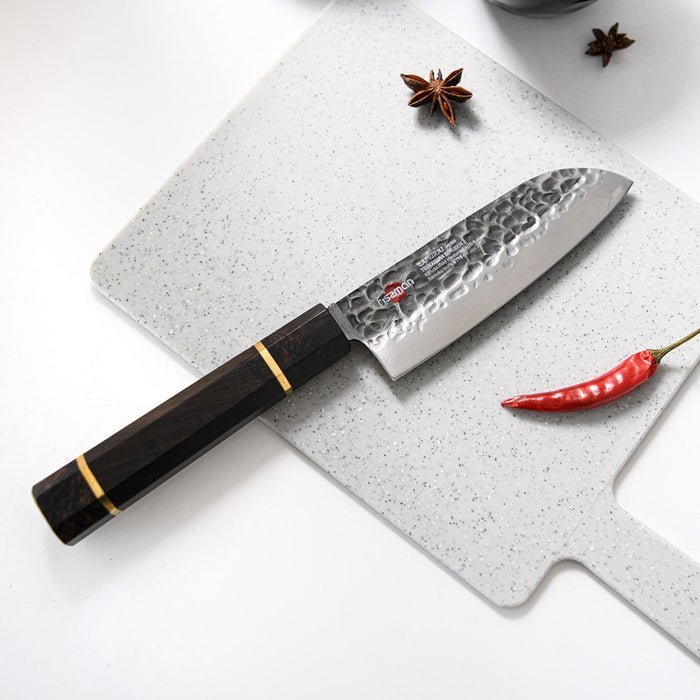 Nóż Santoku Fissman Bokuden 15cm - stal, do warzyw, ergonomiczny