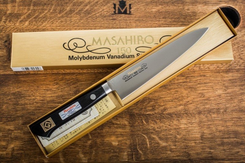 Nóż Masahiro BWH Chef 21 cm black pakkawood MBS-26 lekki