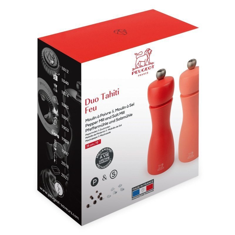 Tahiti Duo Zestaw do Soli i Pieprzu 15 Cm, Fire, uniwersalny Zestaw
