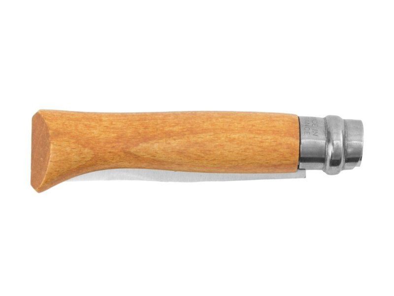 Nóż Opinel 8 carbon buk - Lekki, blokowane ostrze, stal węglowa, nóż składany do turystyki i codziennego użytku - 83 mm - Opinel