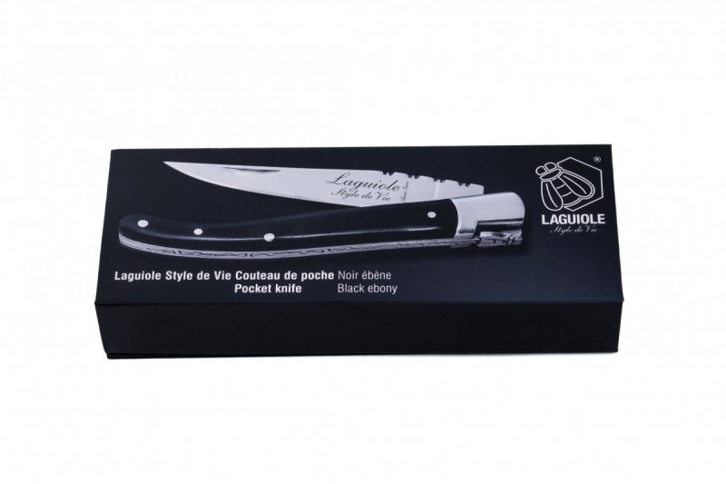 Nóż kieszonkowy Laguiole Luxury Line Black 9 cm