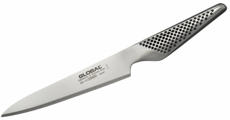 Nóż Uniwersalny Ząbkowany Global GS-13 - 15 cm, Stal Cromova 18