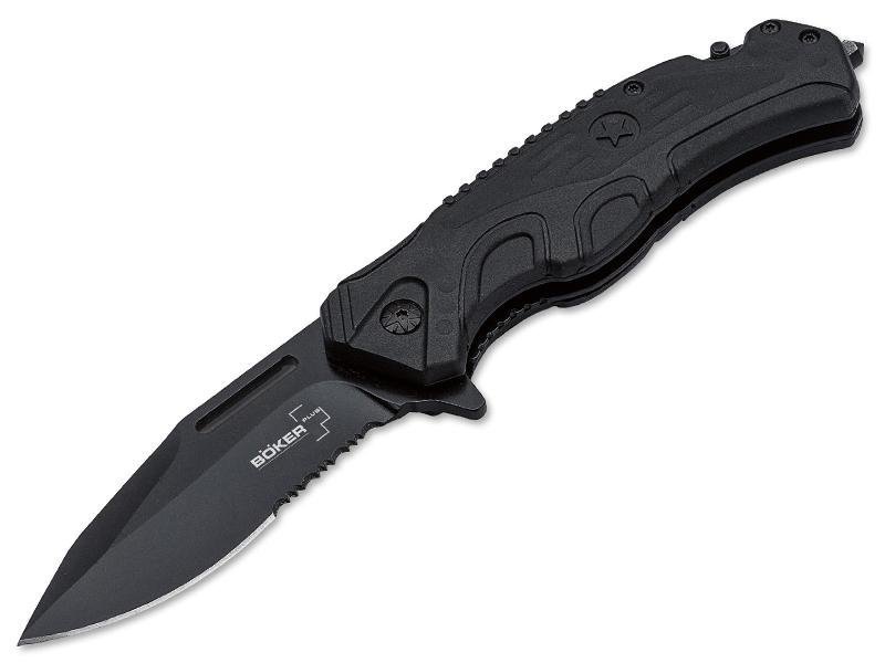 Nóż Boker Plus Savior 2, stal 12C27, ząbkowany, ratowniczy