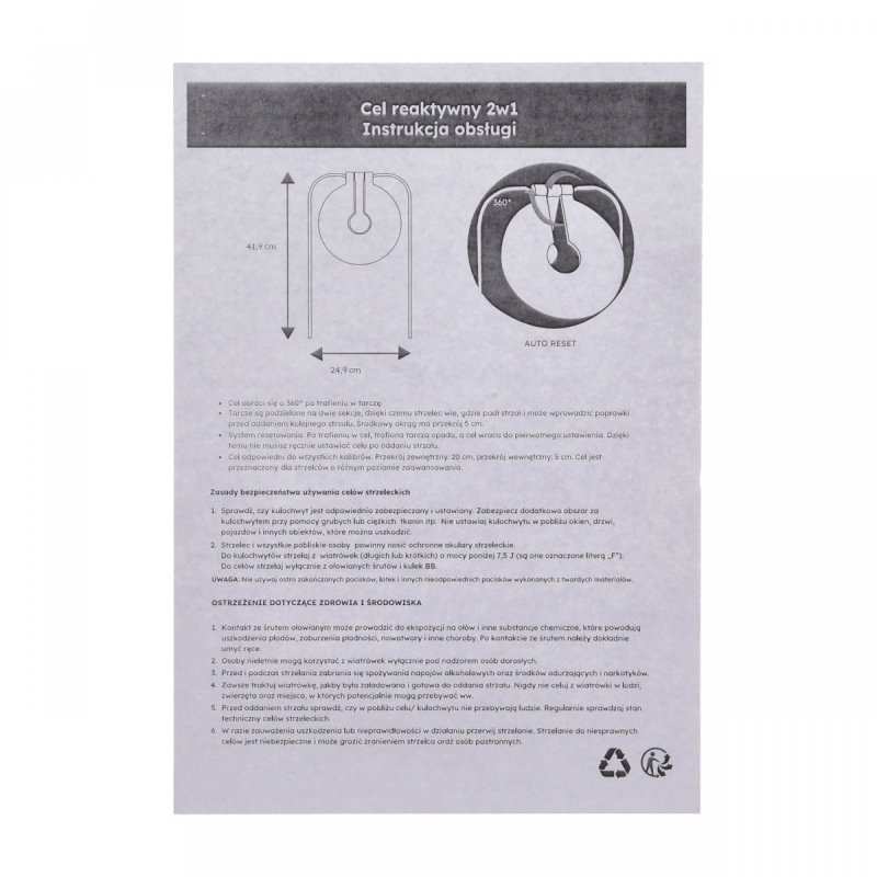 Cel wiatrówkowy RazorGun TPU niebieski