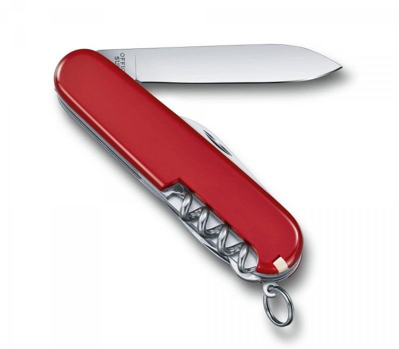Scyzoryk Victorinox Climber 1.3703 - Z nożyczkami, korkociągiem, otwieraczem do puszek, stal nierdzewna - Do codziennego użytku - 91 mm - Czerwony