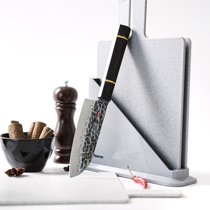 Nóż Santoku Fissman Bokuden 15cm - stal, do warzyw, ergonomiczny