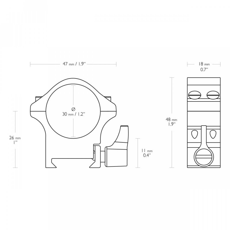 Montaż lunety Hawke Professional Steel średni 30 mm Weaver