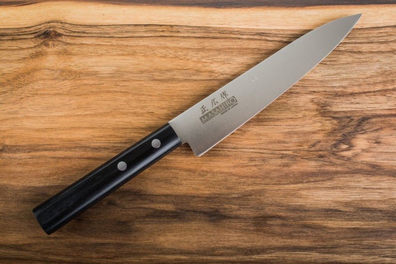 Nóż Masahiro Sankei Utility 150mm czarny [35845]