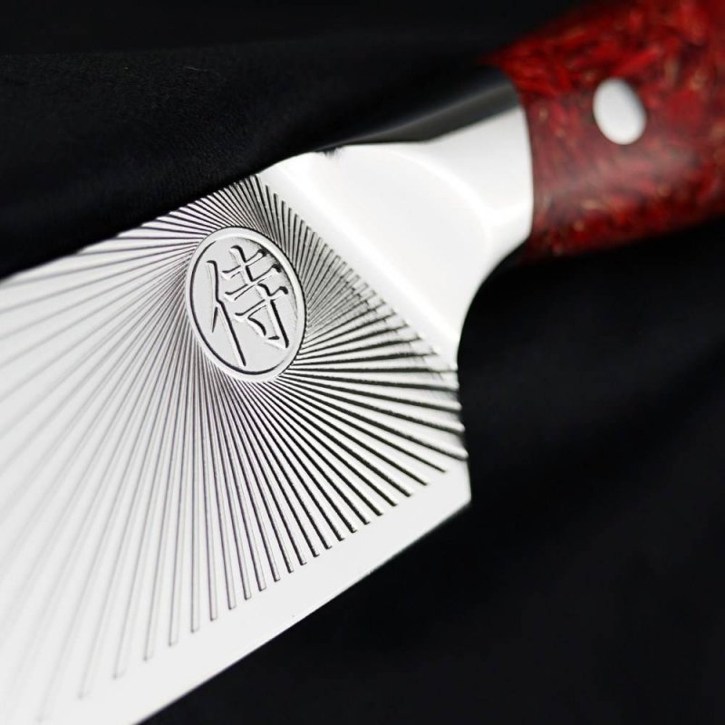 Nóż Dellinger SANDVIK NOTHERN SUN Santoku 185 mm [K-H204] Red