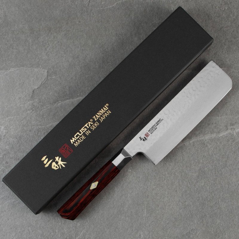 Mcusta Zanmai VG-10 Supreme Hammered Nóż Nakiri 16,5cm
