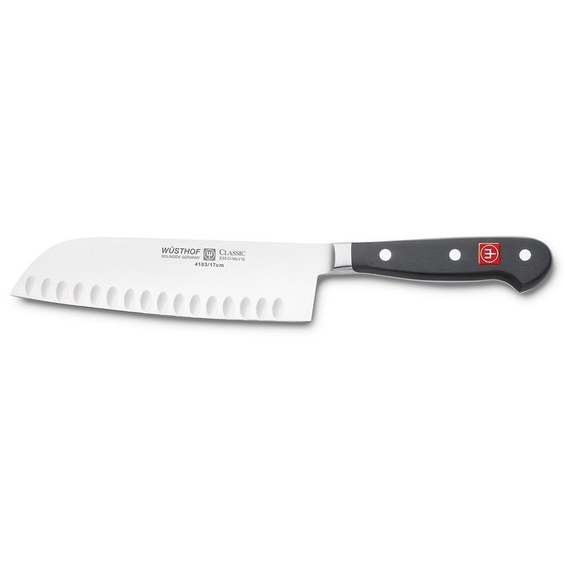 Nóż Santoku 17cm Wusthof Classic stal 58HRC wgłębienia