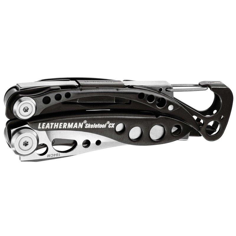 Leatherman Skeletool CX 830923 - Lekki multitool, stal 154CM, otwieracz do kapsli, do survivalu i codziennego użytku - 66 mm ostrze - Leatherman
