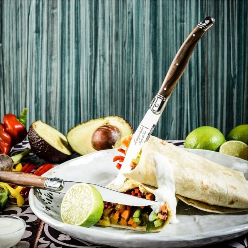 Nóż Laguiole do steków z stali nierdzewnej 6 sztuk w bloku drewnianym #3