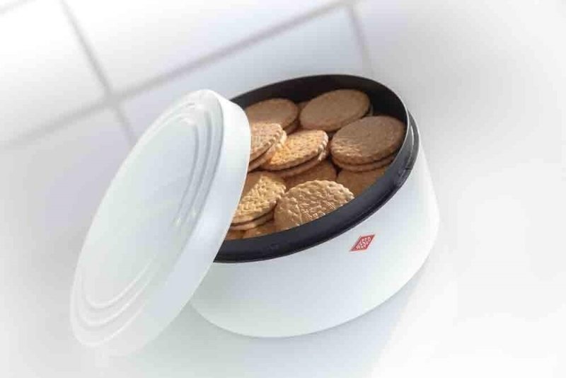 Pojemnik na pieczywo okrągły biały CL