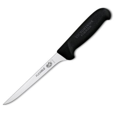 Nóż kuchenny Victorinox Fibrox - Giętkie ostrze, lekki i ergonomiczny uchwyt - 15 cm - 5.6413.15