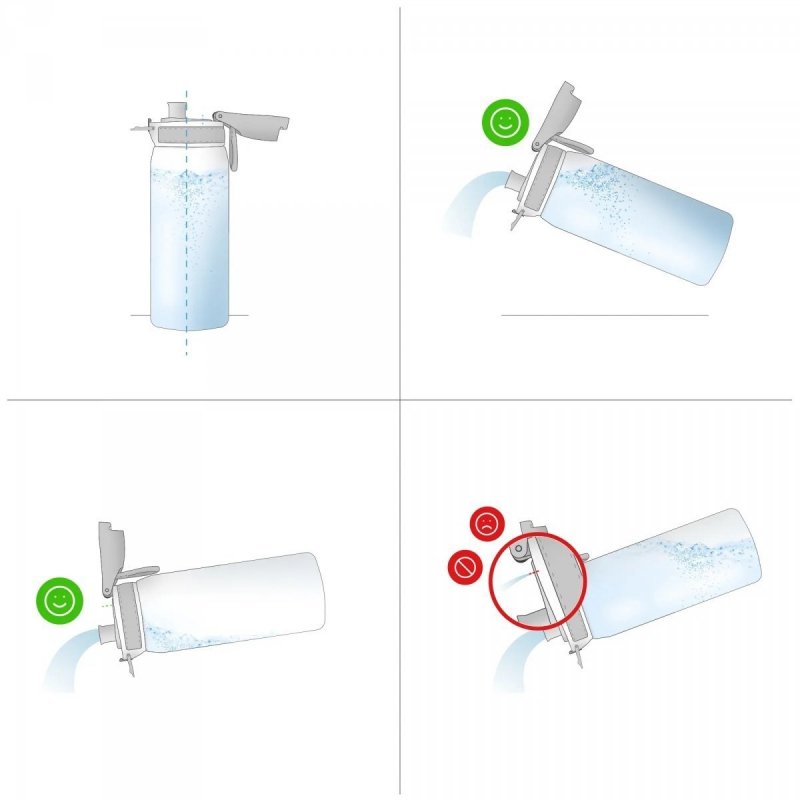 Butelka Bidon na Wodę do Picia  ION8 BPA Free I8RF350PYDINO Dinosaur 350 ml