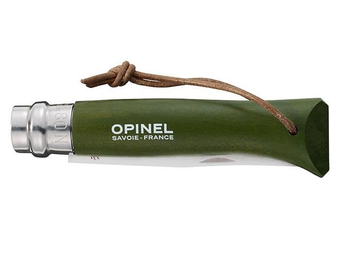 Nóż Opinel Colorama 08 Khaki 8,5 cm grab rzemień