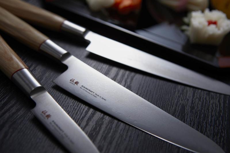 Nóż kuchenny Suncraft SENZO TWISTED OCTAGON Santoku small 143 mm