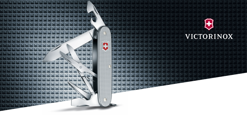 Scyzoryk Victorinox Pioneer X Alox - Nożyczki, otwieracz do puszek i butelek, śrubokręt - 93 mm - Srebrny