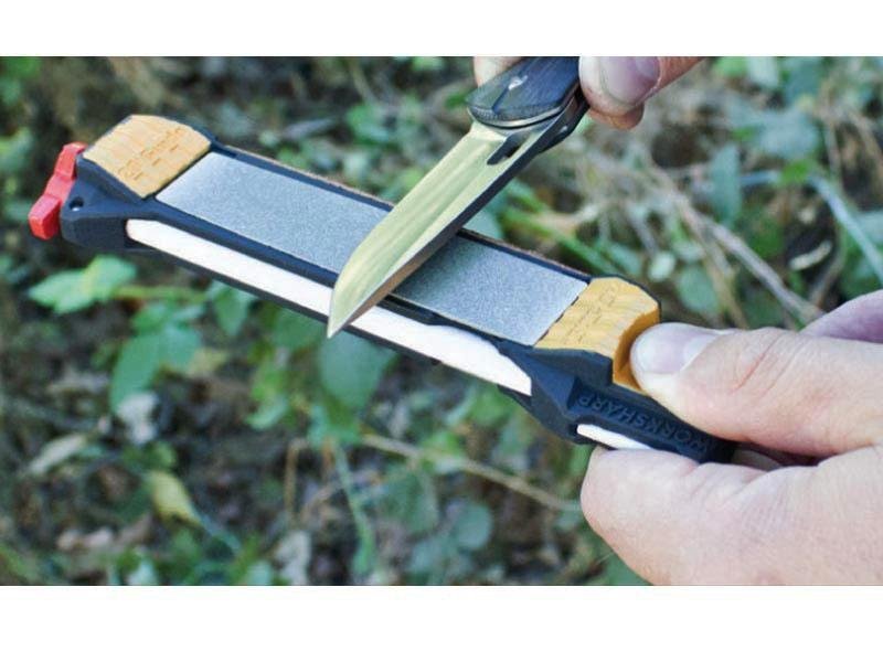 Work Sharp Guided Field Sharpener - 5-stopniowa ostrzałka do noży i narzędzi outdoor, lekka, z wymiennymi płytkami diamentowymi - 09DX100 - Work Sharp