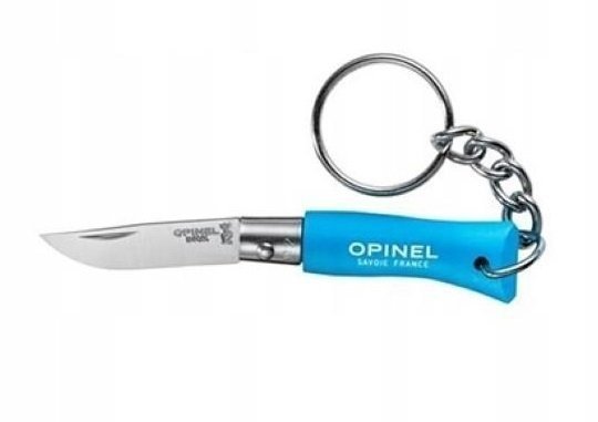 Opinel nóż, No 02 Keychain Cyan Blue