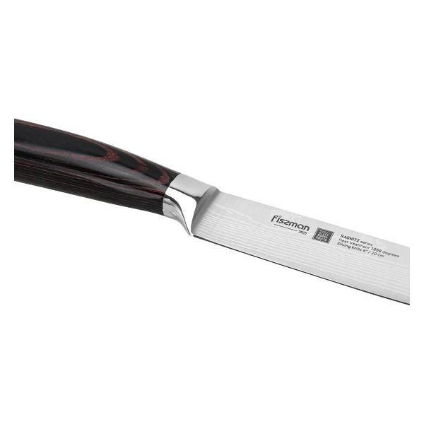 Nóż santoku Fissman Ragnitz 20 cm - stal, drewno, zmywarka