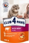 Club4 Paws saszetka dla kotów z wołowiną 100g