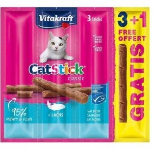 Vitakraft Cat Stick mini-3+1szt łosoś 