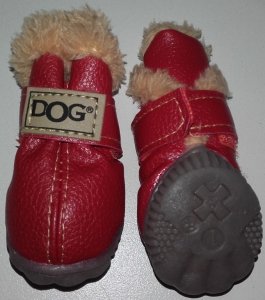Zolux Buty dla psa T2 czerw 4szt 4,5x3,5cm