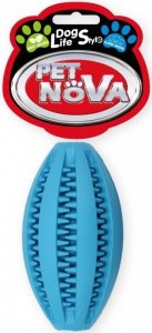 Pet Nova Piłka superdental Rugby 11cm niebieska